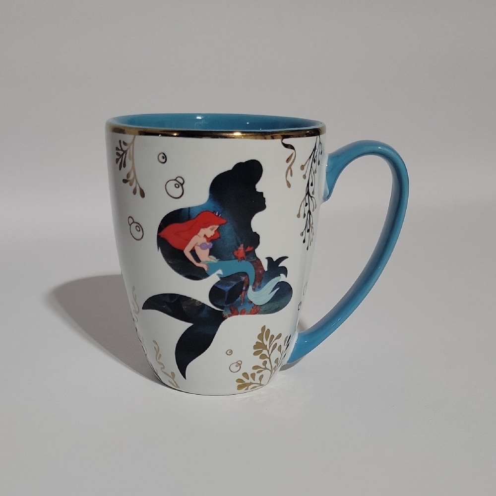 Disneyland Paris Ariel Themed Mug with Gold Accents
